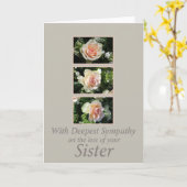 Sister Sympthy card mit Rose Karte (Gelbe Blume)