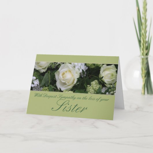 Sister Sympthy card mit Rose Karte (Vorderseite)