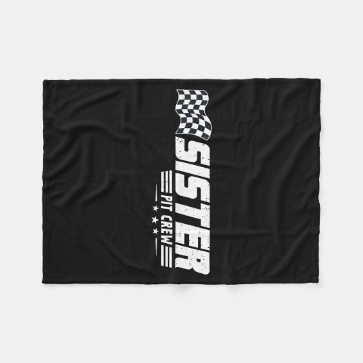 Sister T Crew Race Car Birthday Family Racing Fleecedecke (Vorderseite (Horizontal))