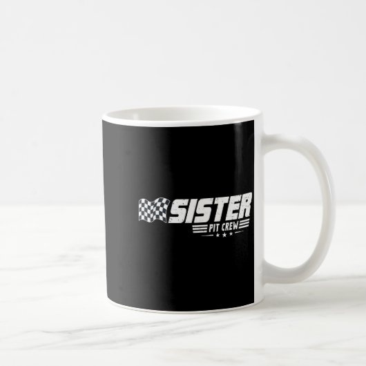 Sister T Crew Race Car Birthday Family Racing  Kaffeetasse (Rechts)