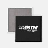 Sister T Crew Race Car Birthday Family Racing  Magnet (Vorderseite/Rückseite)