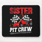 Sister T Crew Racing Family Race Car Birthday Boy  Mousepad (Vorne)