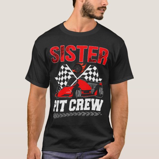 Sister T Crew Racing Family Race Car Birthday Boy  T-Shirt (Vorderseite)