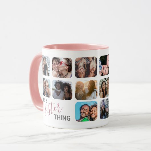 Sister Thing 14 Foto Template um die Ecken Tasse (Vorderseite Links)
