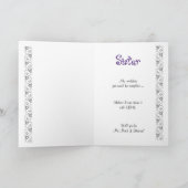 SISTER - Trauzeugin LILA Blume Petrischale Einladung (Innenseite)