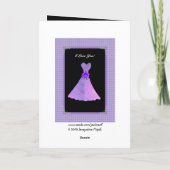 SISTER Trauzeugin Vielen Dank - LILA Gewand Dankeskarte (Rückseite)