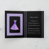 SISTER Trauzeugin Vielen Dank - LILA Gewand Dankeskarte (Innenseite)