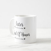 Sister Trauzeugin Wedding Vorschlag Personalisiert Kaffeetasse (Vorderseite Links)