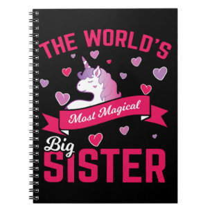 Sister Unicorn Geschenk Big Sister Magical Unicorn Notizblock
