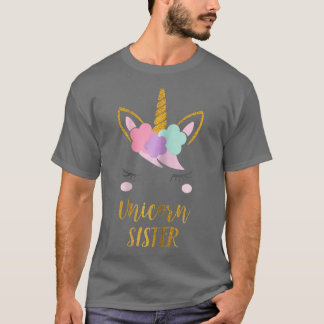 Sister Unicorn Shirt Niedlich Unicorn Schwester Ge