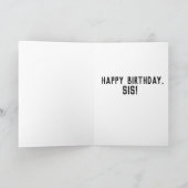 SISTER VINTAG BIRTHDAY CARD KARTE (Innenseite)