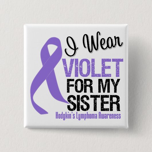 Sister Violet Ribbon Hodgkins Lymphooma Button (Vorderseite)