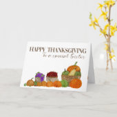 Sister Watercolor Pumpkins Erntedank Card Karte (Gelbe Blume)