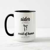 Sister Wedding Gift, Trauzeugin Vorschlag Tasse (Links)