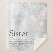 Sister Winter Holiday Snowflakes Fun Definition Sherpadecke (Vorderseite)