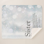 Sister Winter Holiday Snowflakes Fun Definition Sherpadecke (Vorderseite (Horizontal))