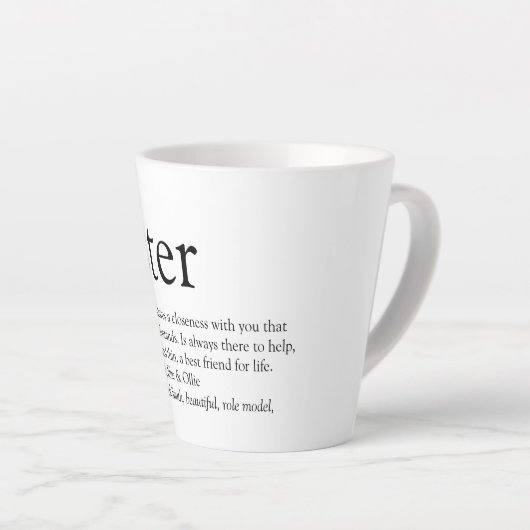 Sister World's Bestes jemals Definition Moderner S Milchtasse (Rechte Ecke)