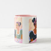 Sisterhood Over Tea Time Mug Zweifarbige Tasse (Mittel)