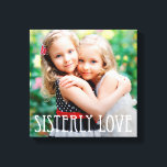 Sisterly Liebe Custom Foto Leinwand<br><div class="desc">Laden Sie Ihr Foto hoch, um ein einmaliges Geschenk für sich oder einen anderen zu machen! Lesen Sie unsere vollständigen Kollektionen unter berryberrysweet.com. Auf Wunsch können Sie auch die passenden Farben auswählen. Design © berryberrysweet.com</div>