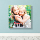 Sisterly Liebe Custom Foto Leinwand (Insitu (Holzboden))