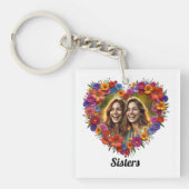 Sisterly Love in Bloom Acrylic Keychain Schlüsselanhänger (Vorderseite)