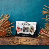 Sisters 3 Foto Collage Script Niedliches Geschenk Fotoplatte (Seite)