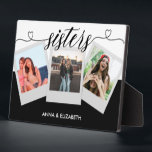 Sisters 3 Foto Collage Script Niedliches Geschenk Fotoplatte<br><div class="desc">Sisters 3 Foto Collage Script Niedliches Geschenk</div>