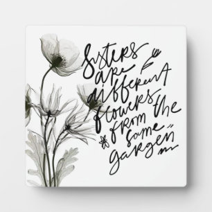 "Sisters" 5.25" x 5.25" Plaque mit Easel Fotoplatte