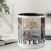 SISTERS 8 Foto Collage Modernes Geschenk Tasse