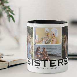 SISTERS 8 Foto Collage Modernes Geschenk Tasse