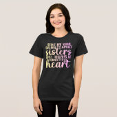 Sisters Always Connected by Heart T-Shirt Tri-Blend Shirt (Vorderseite voll)
