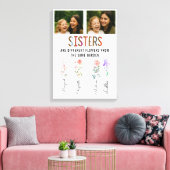 Sisters Are Different Flowers Custom Photo & Names Leinwanddruck (Insitu (Wohnzimmer))