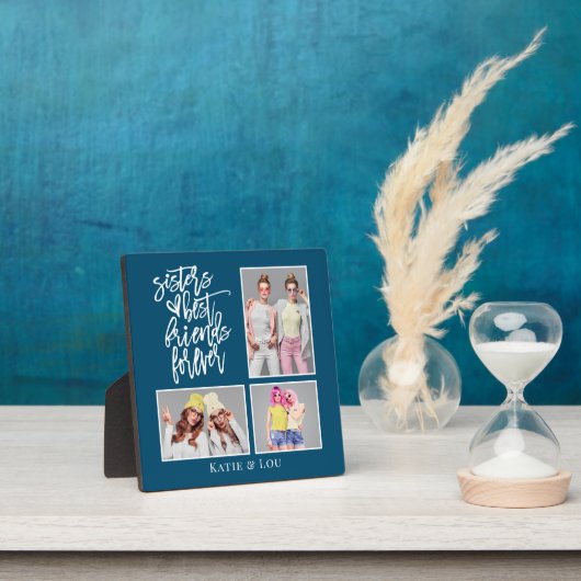 Sisters Best Friends Forever 3 Foto Türkis Fotoplatte (InSitu)