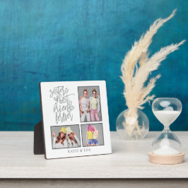 Sisters Best Friends Forever Skript 3 Fotos Grau Fotoplatte