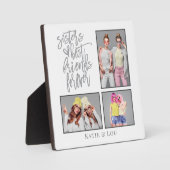 Sisters Best Friends Forever Skript 3 Fotos Grau Fotoplatte (Vorderseite)