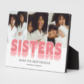 Sisters Best Friends Foto Collage Plaque Fotoplatte (Seite)