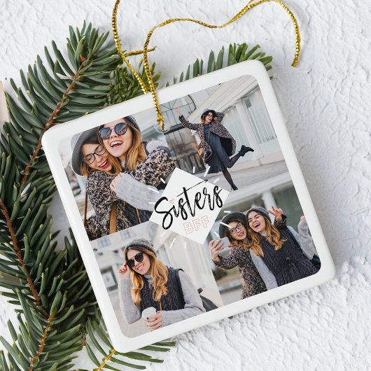 Sisters BESTE FREUNDIN | Best Friends Forever Foto Keramikornament