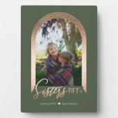 Sisters Beste Freundinnen Elegantes Arch Frame Fot Fotoplatte (Vorderseite)