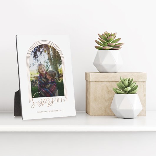 Sisters Beste Freundinnen Elegantes Arch Frame Fot Fotoplatte