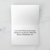 **SISTER'S BIRTHDAY** THANKS FOR LOANING ME? KARTE (Innenseite)