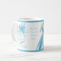 Sisters Blue Dress Tasse von Hether French Henry