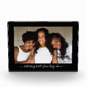 Sisters by Birth Friends by Choice Zitat Black Fotoblock (Vorderseite)