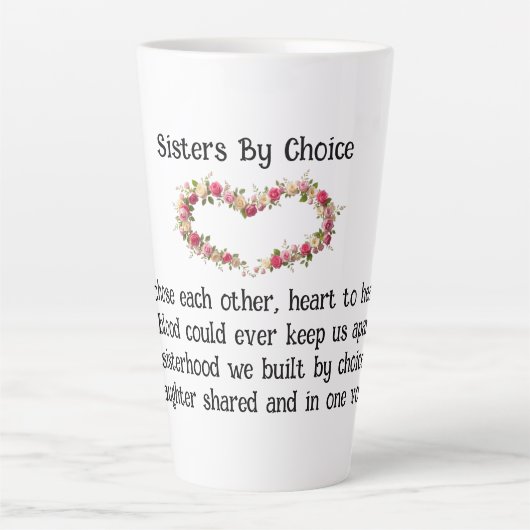 Sisters by Choice Beste Freunde Kaffee/Latte Tasse (Vorderseite)