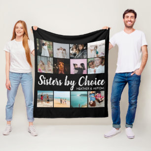 Sisters by Choice FotoCollage Personalisierte BEST Fleecedecke