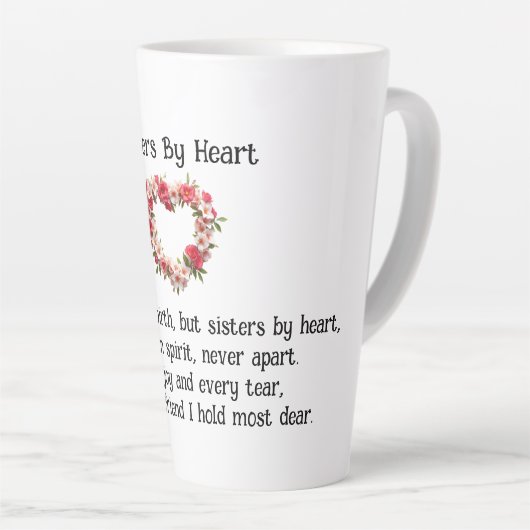 Sisters by Heart Best Friends Coffee/Latte Tasse (Rechte Ecke)