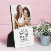 Sisters Connected At Heart Photo Keepsake White Fotoplatte