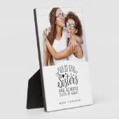 Sisters Connected At Heart Photo Keepsake White Fotoplatte (Seite)