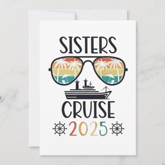 Sisters Cruise 2025 Family Matching Trip Dankeskarte (Vorderseite)