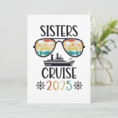 Sisters Cruise 2025 Family Matching Trip Dankeskarte (Stehend Vorderseite)