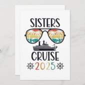 Sisters Cruise 2025 Family Matching Trip Dankeskarte (Vorne/Hinten)